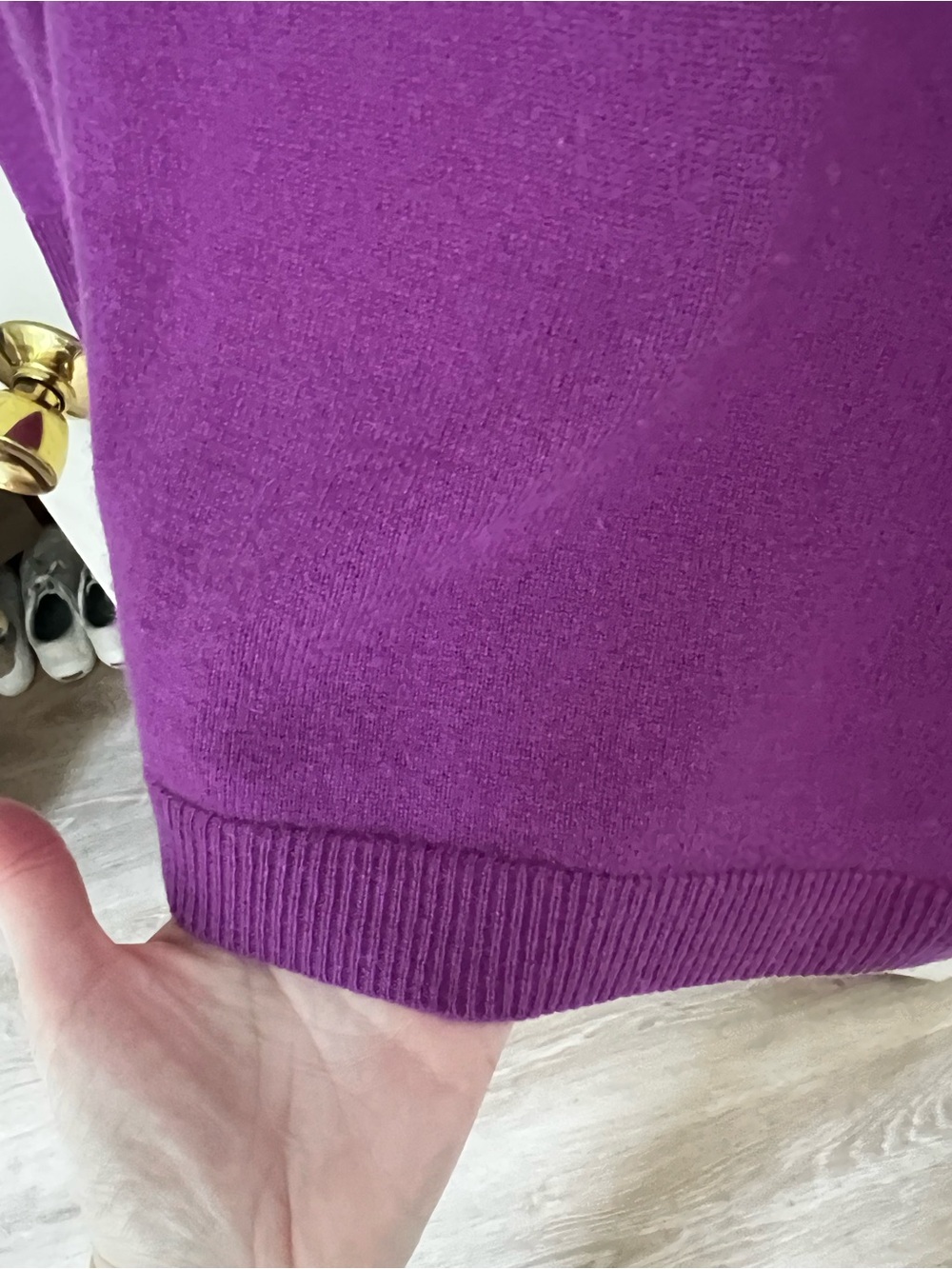 Talbots Pure Cashmere Sweater Purple Classic Chic Size Medium - Picture 9 of 9